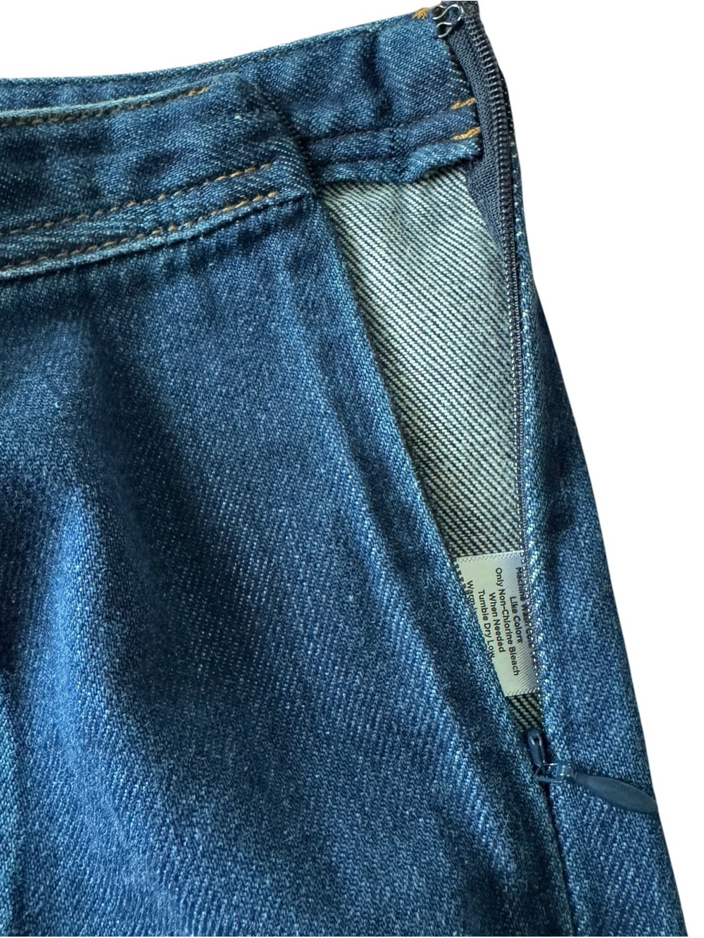 Talbots Denim A-Line Midi Skirt Size 6 - Picture 6 of 8